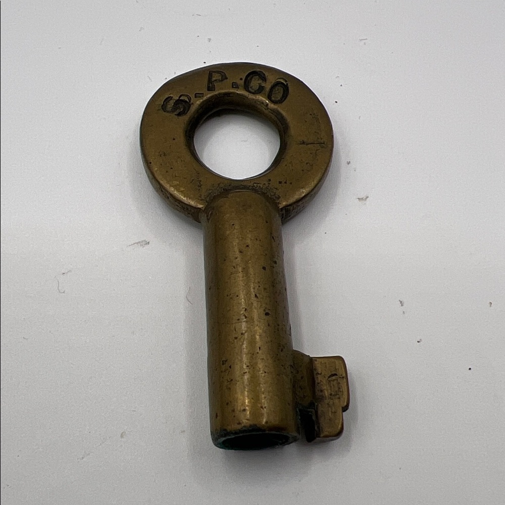 Brass Key with S.P. Co. Marking